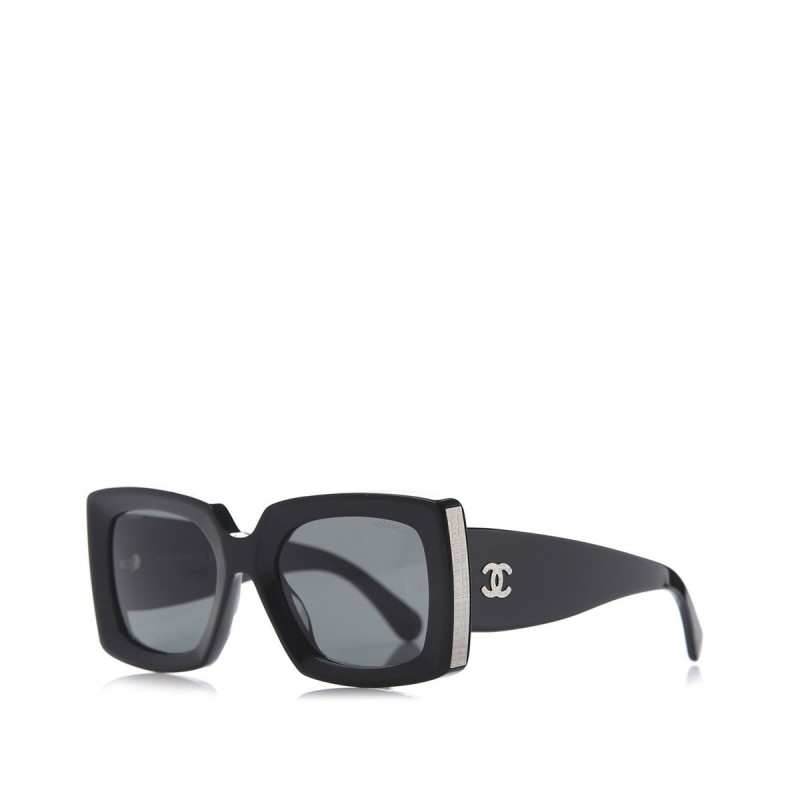 Rectangle Sunglasses with Gold-tone Rectangle Sunglasses with Gold-tone