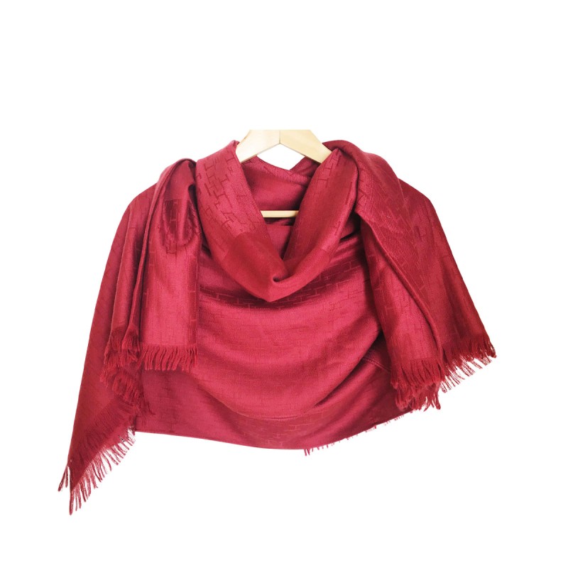Giant Stole H by Hermes in Dark Red Giant Stole H by Hermes in Dark Red