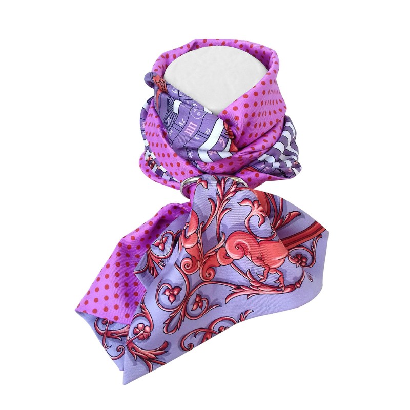 Silk Scarf Maxi Twilly Cut Astrologie Pois Silk Scarf Maxi Twilly Cut Astrologie Pois