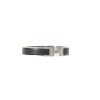 Clic Silver Bangle in Leather Clic Silver Bangle in Leather