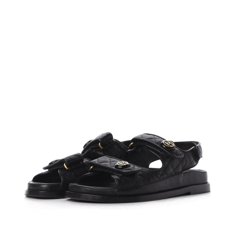 Black Logo Slide Dad Sandal Black Logo Slide Dad Sandal