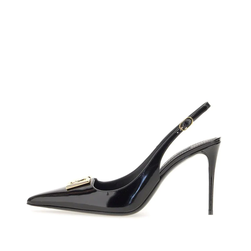 Slingbacks in Patent Black Slingbacks in Patent Black