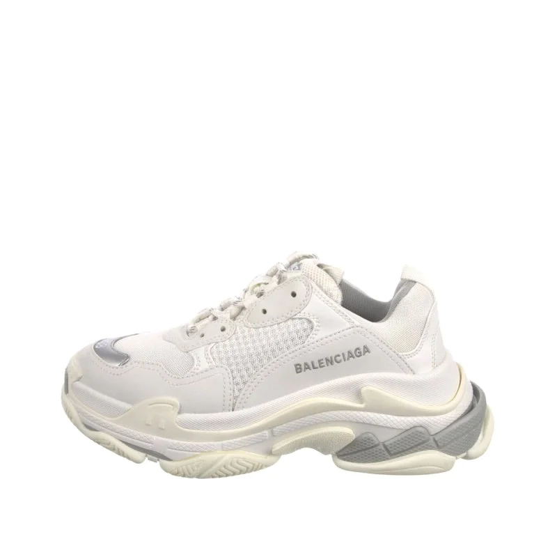 Triple S Sneakers in White/Grey Triple S Sneakers in White/Grey