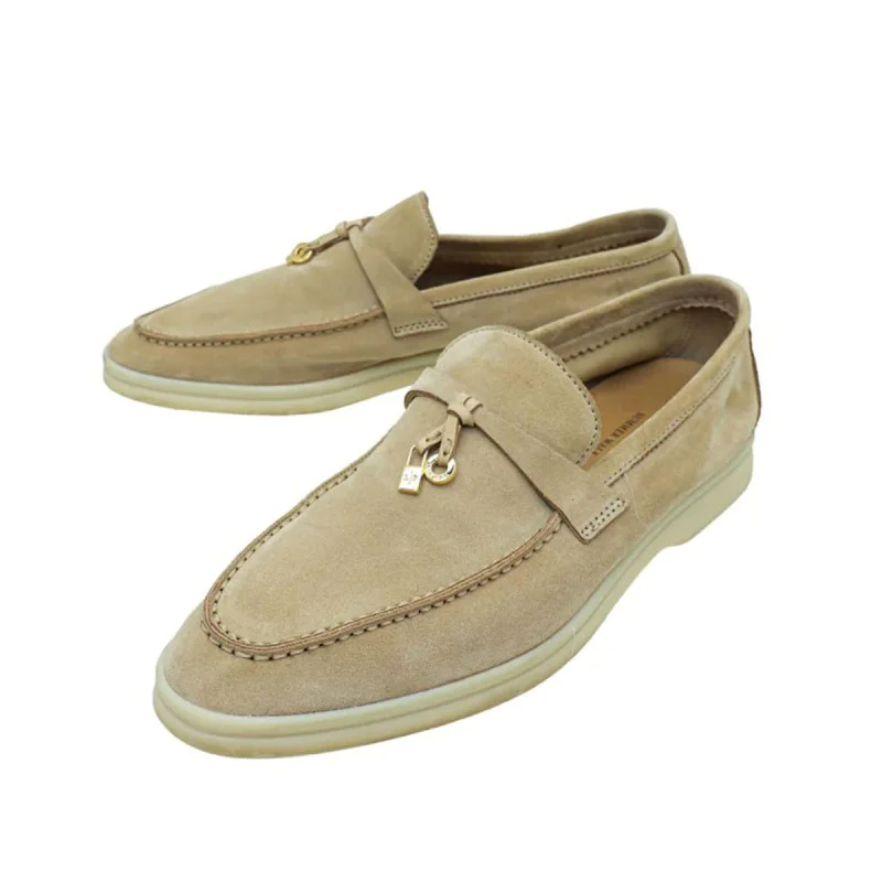 Loro Summer Charms Walk Loafers in Beige Loro Summer Charms Walk Loafers in Beige