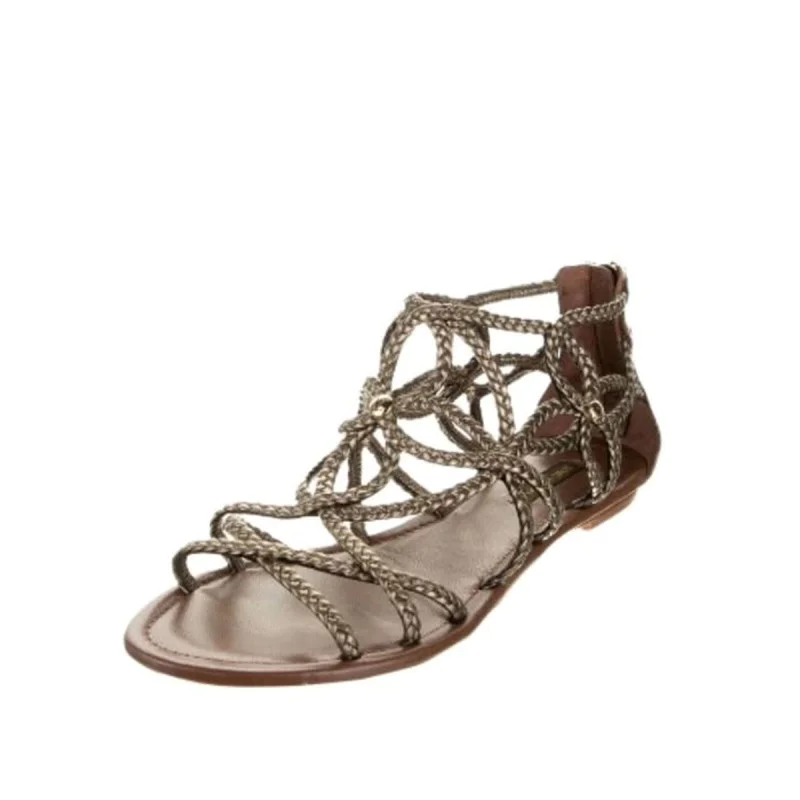 Louis Vuitton Braided Leather Strappy Sandals Louis Vuitton Braided Leather Strappy Sandals