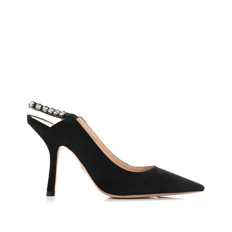 Christian Dior Suede Crystal Slingback Pumps Christian Dior Suede Crystal Slingback Pumps