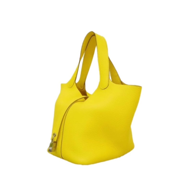 Hermes P18 in Lime Clemence Leather Hermes P18 in Lime Clemence Leather