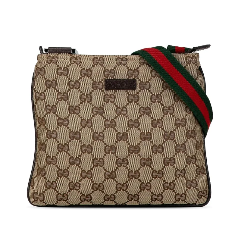Gucci Brown GG Canvas Web Crossbody Gucci Brown GG Canvas Web Crossbody