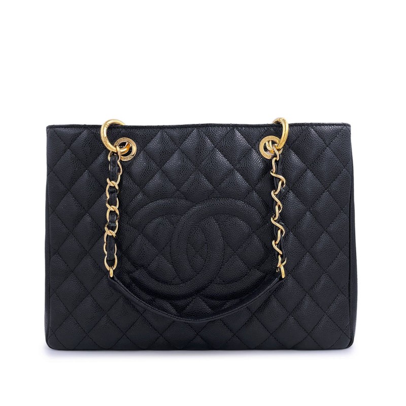 Grand Shopping Tote GST in Black Caviar Leather and Gold-Tone Hardware Grand Shopping Tote GST in Black Caviar Leather and Gold-Tone Hardware
