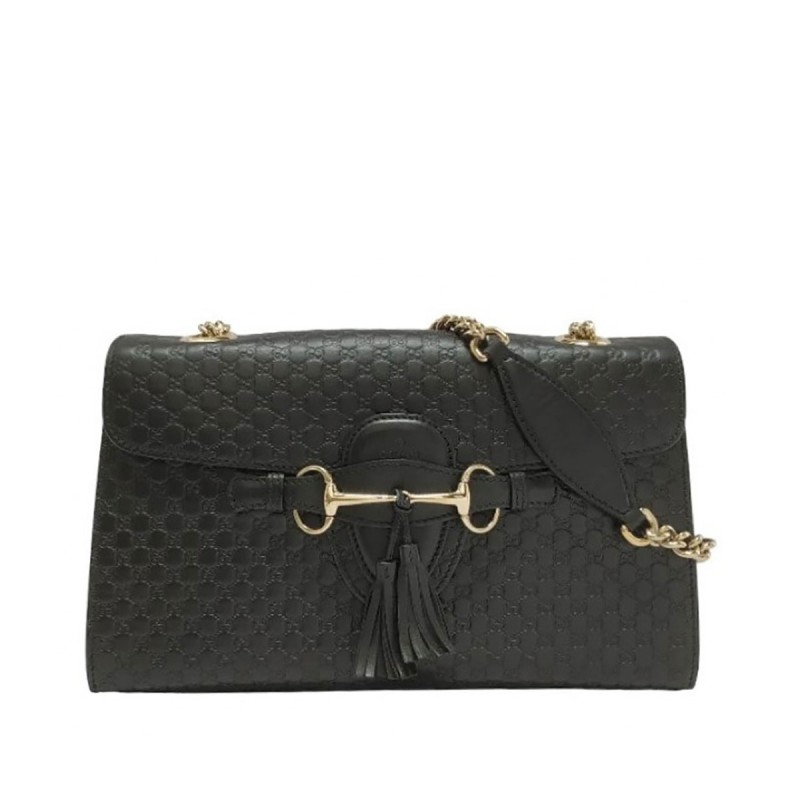 GG Emily Guccissima Black Shoulder Bag GG Emily Guccissima Black Shoulder Bag