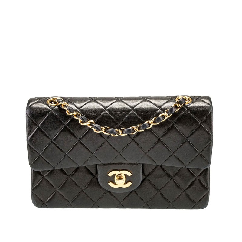 Double Flap Shoulder Bag in Black Double Flap Shoulder Bag in Black
