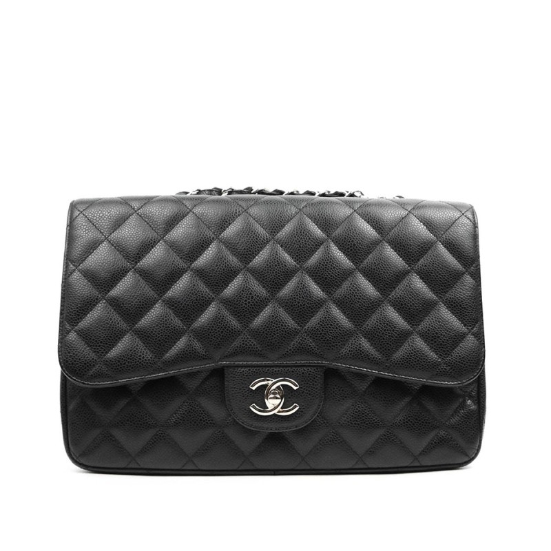 Jumbo Single Classic Flap in Black Jumbo Single Classic Flap in Black